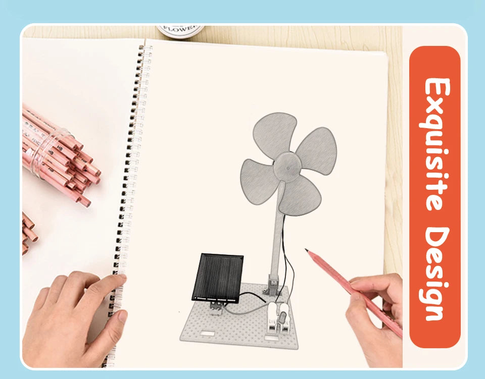 2-in-1 Solar & Wind Energy Fan Kit – DIY Science Experiment for Kids