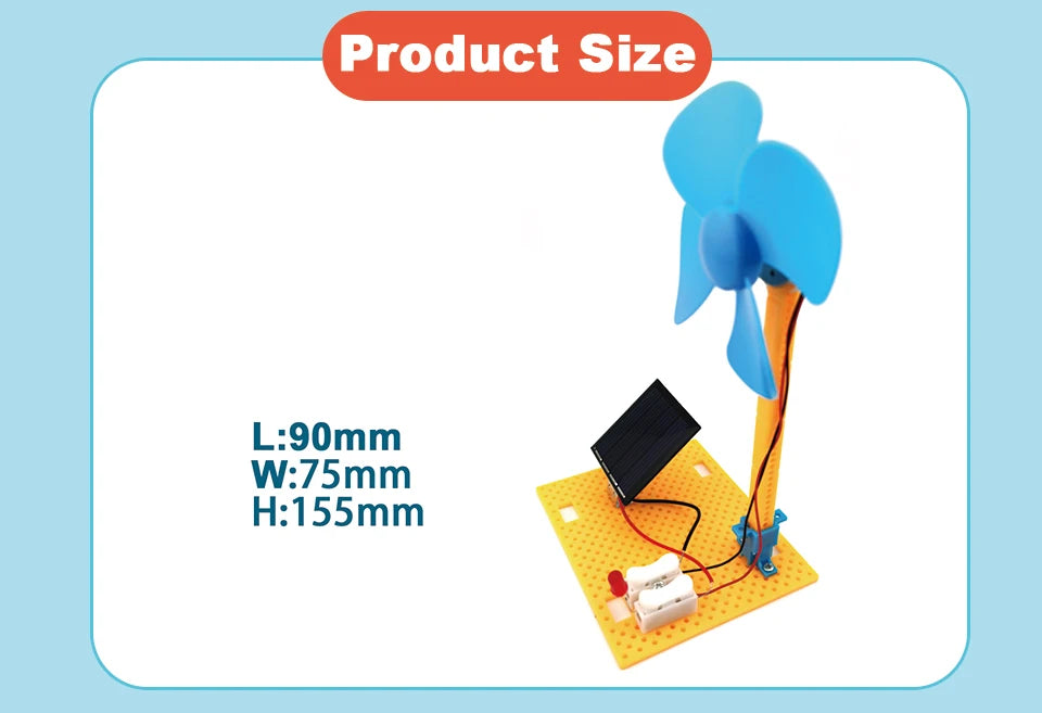 2-in-1 Solar & Wind Energy Fan Kit – DIY Science Experiment for Kids