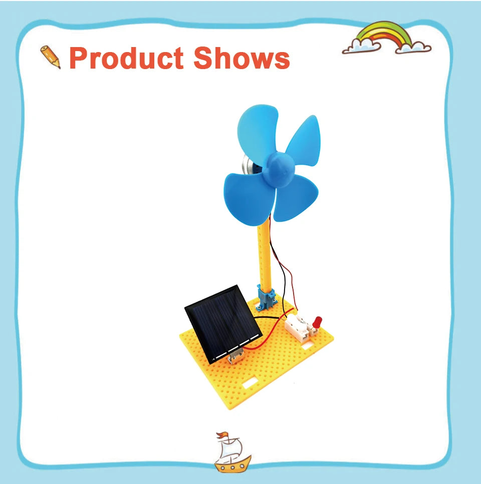2-in-1 Solar & Wind Energy Fan Kit – DIY Science Experiment for Kids