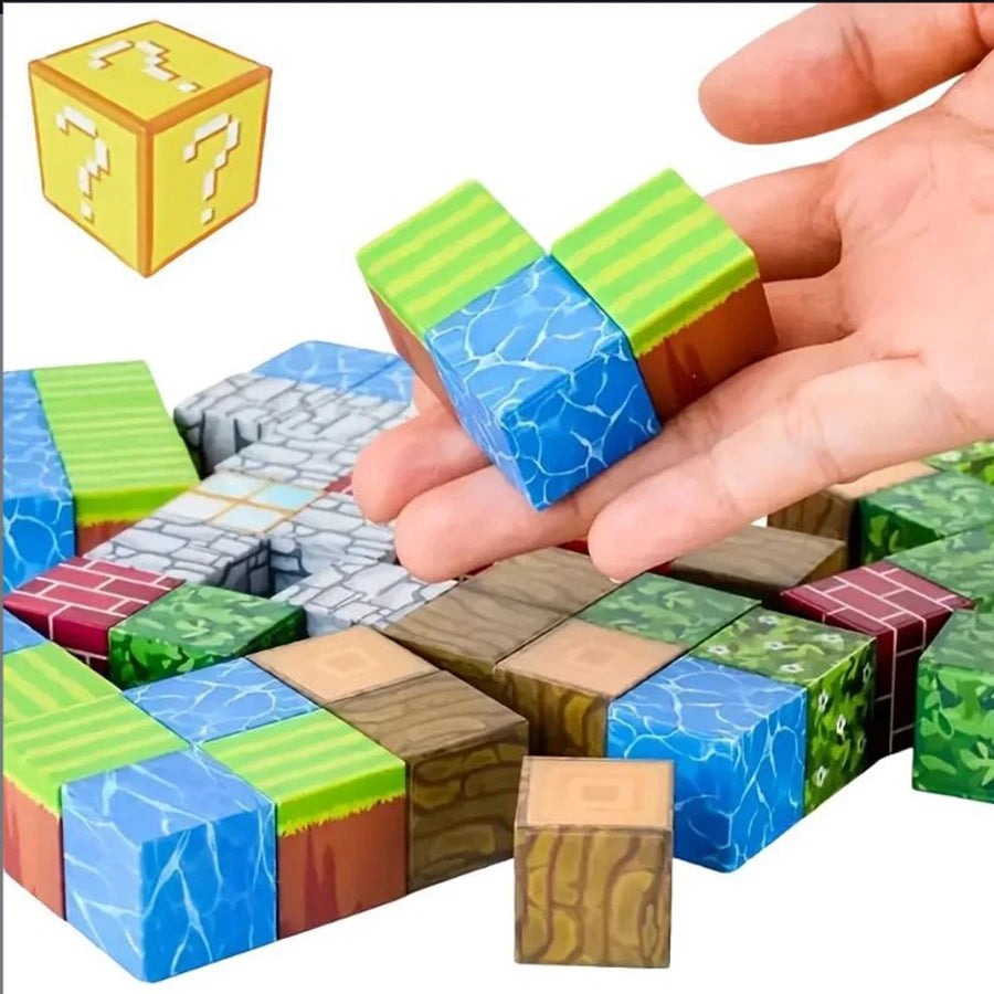 Craft, Stack & Play – Minecraft-Themed Magnetic Blocks for Builders-in-Training
