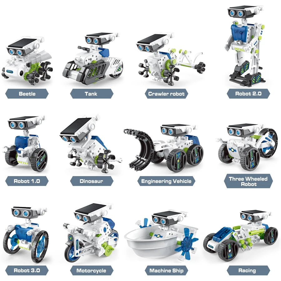 12-in-1 Solar Space Robot Kit – STEM Educational Toy for Kids