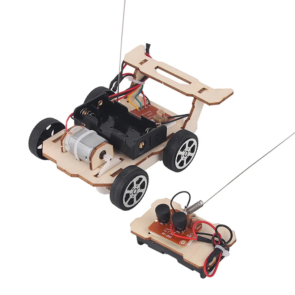 Battery-Powered Wooden DIY Kits β Remote Control STEM Projects for Kids