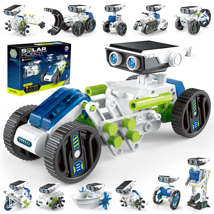 12-in-1 Solar Space Robot Kit – STEM Educational Toy for Kids