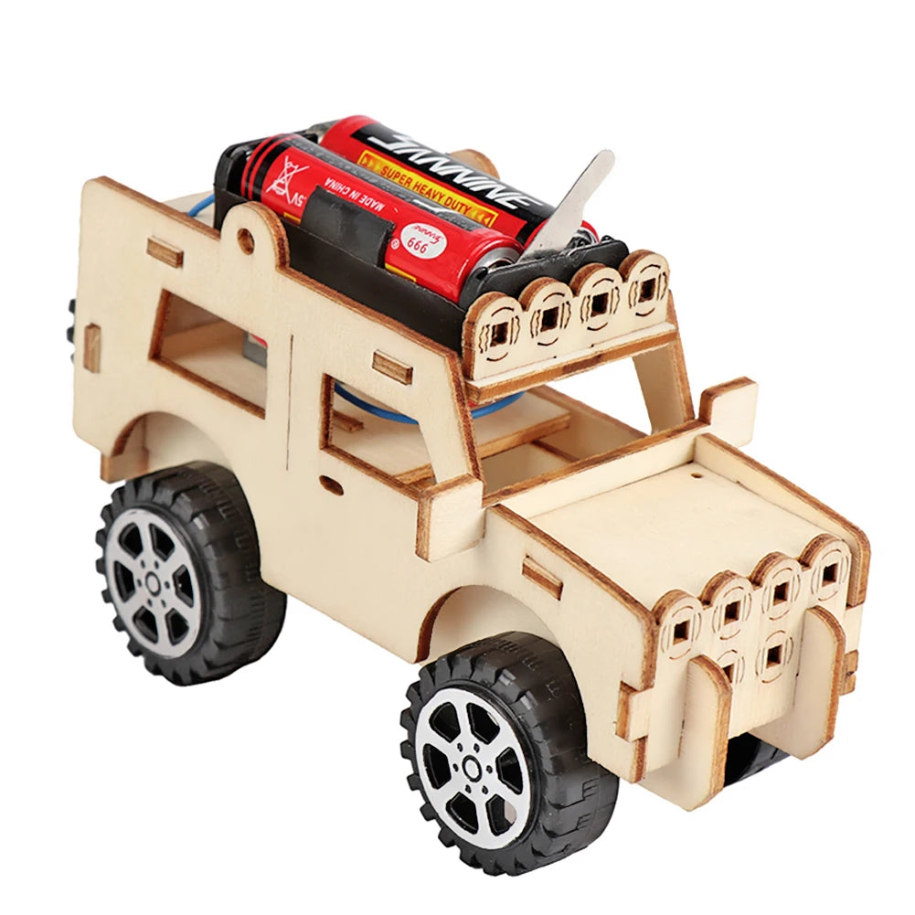 Battery-Powered Wooden DIY Kits β Remote Control STEM Projects for Kids