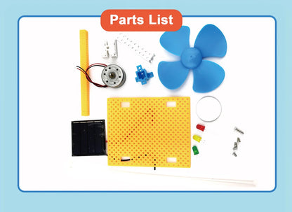 2-in-1 Solar & Wind Energy Fan Kit – DIY Science Experiment for Kids