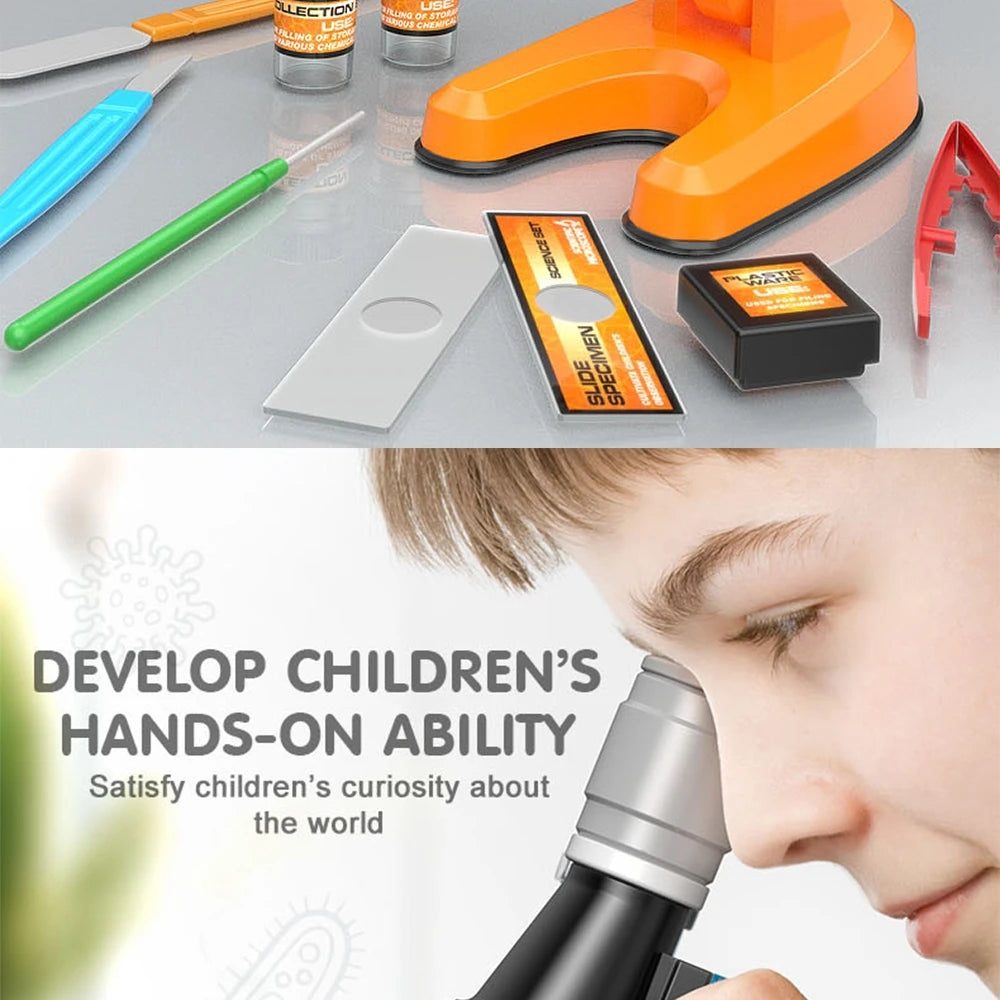 Kids Beginner Microscope Set – Fun & Educational STEM Toy with High Magnification
