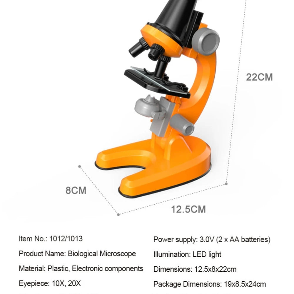 Kids Beginner Microscope Set – Fun & Educational STEM Toy with High Magnification