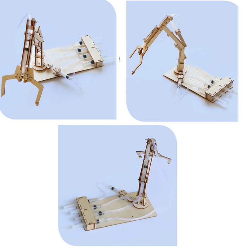 DIY Wooden Hydraulic Robotic Arm – STEM Learning Kit