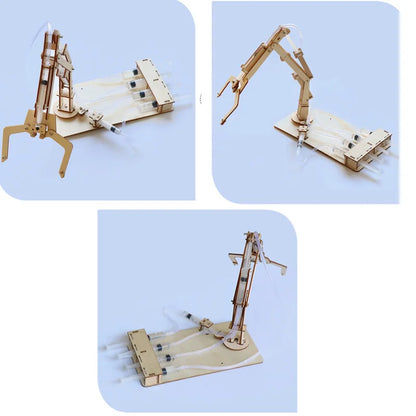 DIY Wooden Hydraulic Robotic Arm – STEM Learning Kit