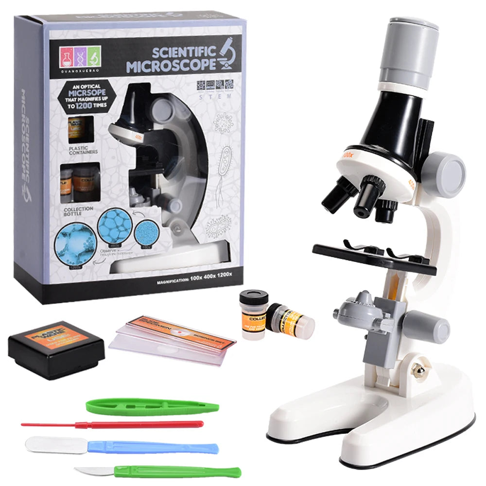 Kids Beginner Microscope Set – Fun & Educational STEM Toy with High Magnification