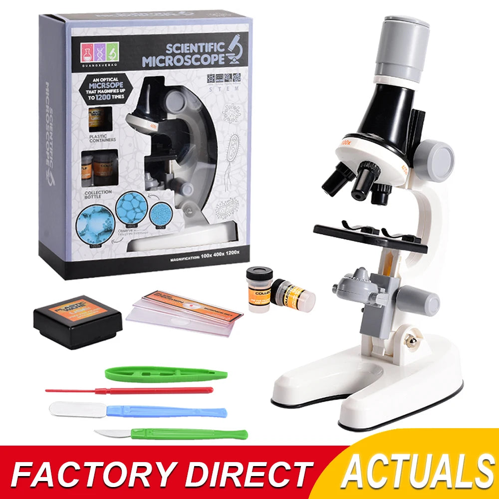 Kids Beginner Microscope Set – Fun & Educational STEM Toy with High Magnification