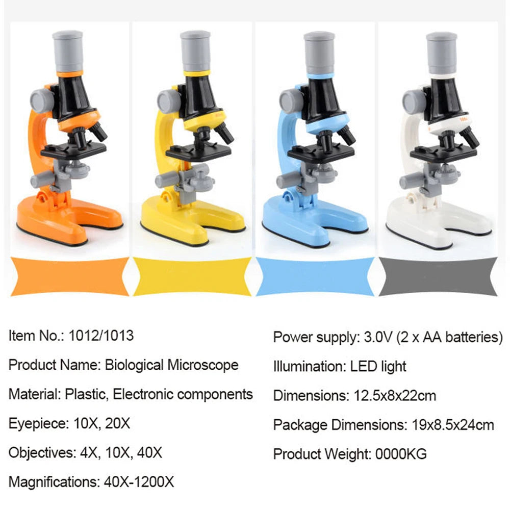 Kids Beginner Microscope Set – Fun & Educational STEM Toy with High Magnification