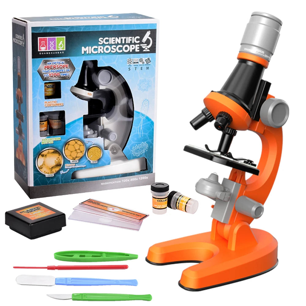 Kids Beginner Microscope Set – Fun & Educational STEM Toy with High Magnification
