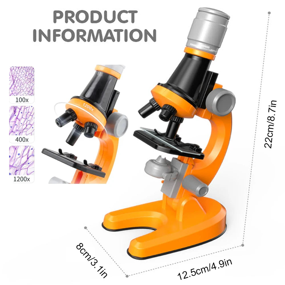 Kids Beginner Microscope Set – Fun & Educational STEM Toy with High Magnification