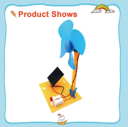 2-in-1 Solar & Wind Energy Fan Kit – DIY Science Experiment for Kids