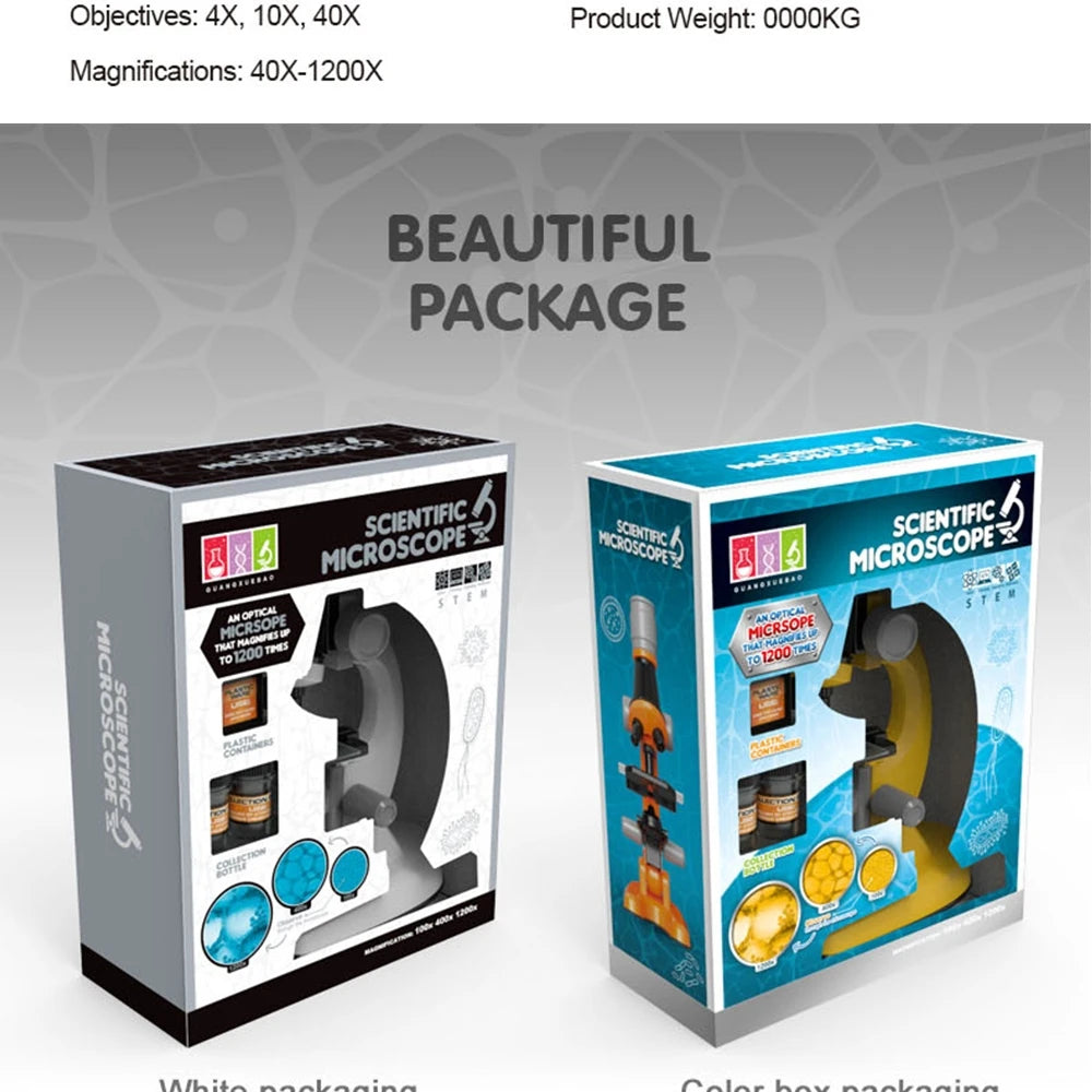 Kids Beginner Microscope Set – Fun & Educational STEM Toy with High Magnification