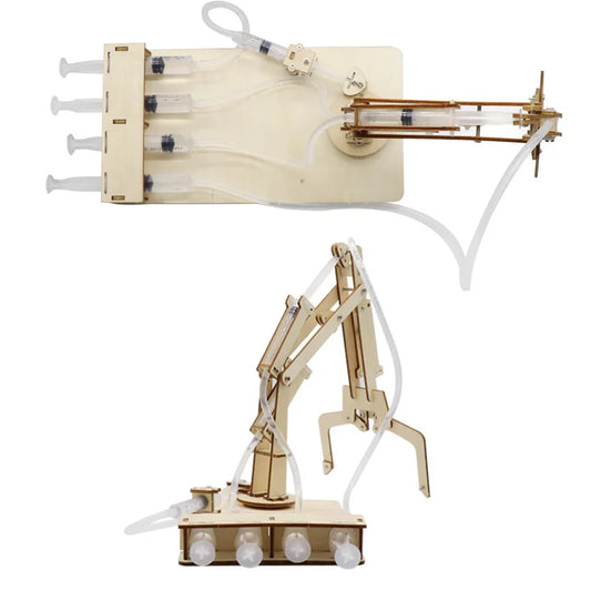 DIY Wooden Hydraulic Robotic Arm – STEM Learning Kit
