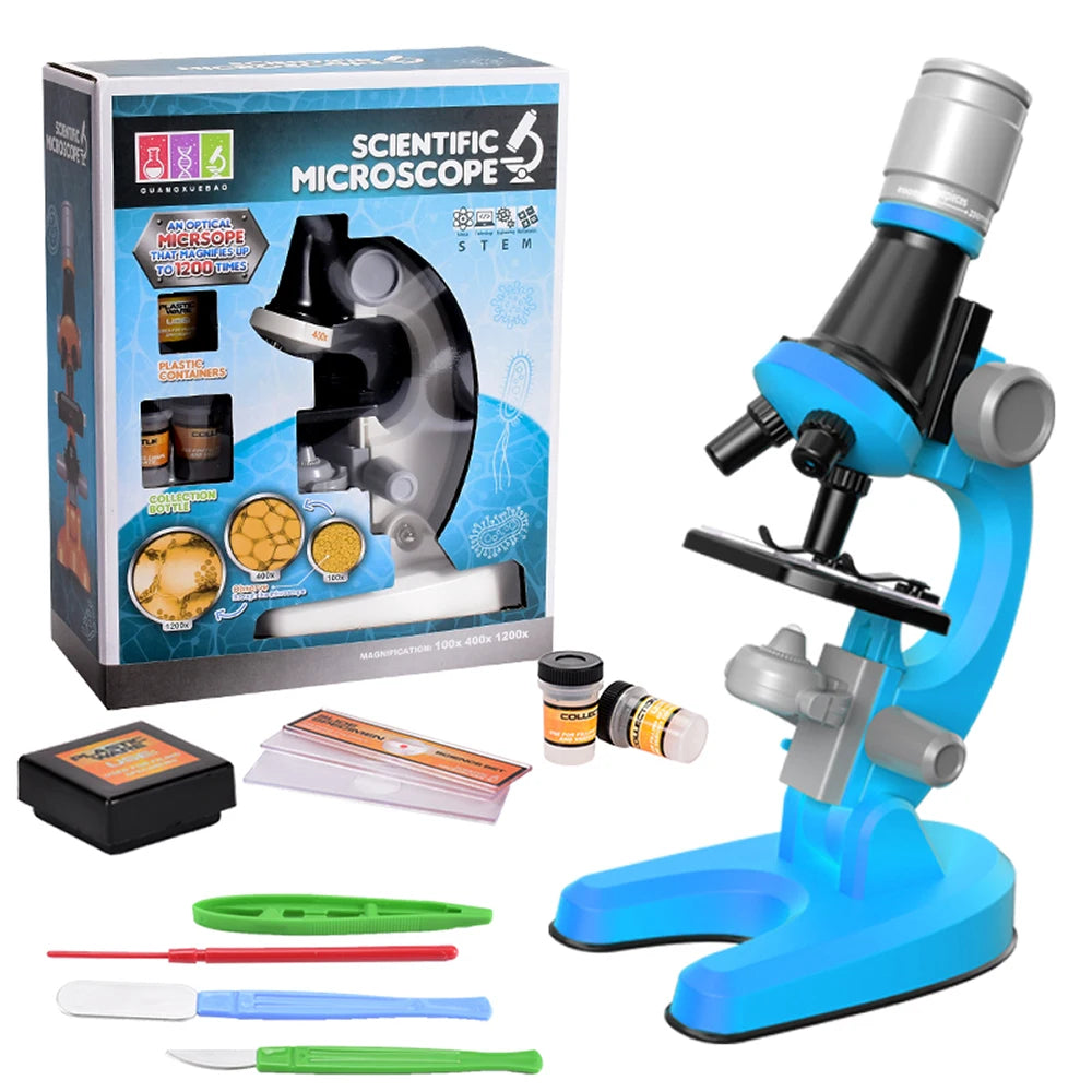 Kids Beginner Microscope Set – Fun & Educational STEM Toy with High Magnification