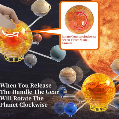 Wind-Up Solar System Model Kit – Build & Explore Planetary Orbits with Moving Gears