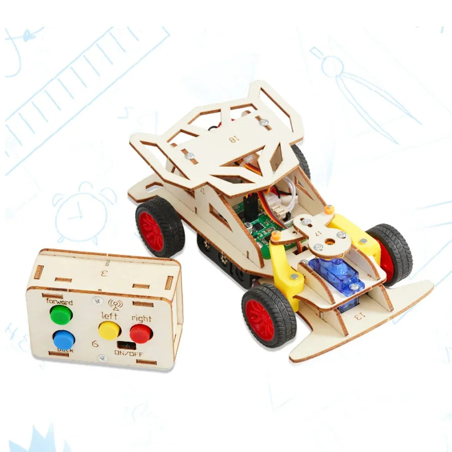 DIY Remote Steering Car Kit – Educational STEM Toy for Kids