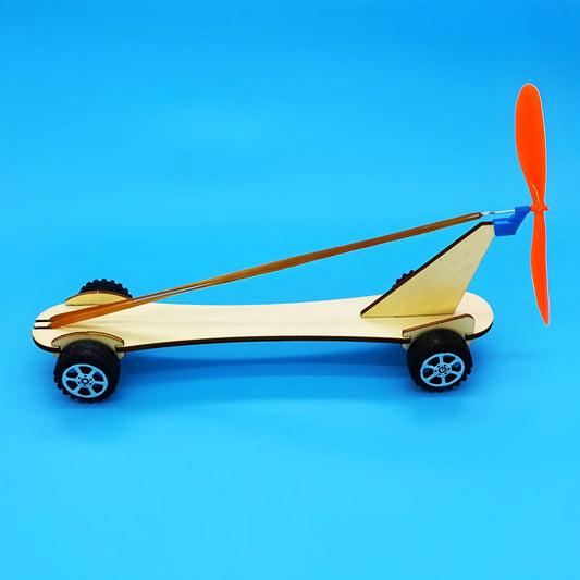 DIY Rubber Band Powered Car – STEM Educational Kit for Kids