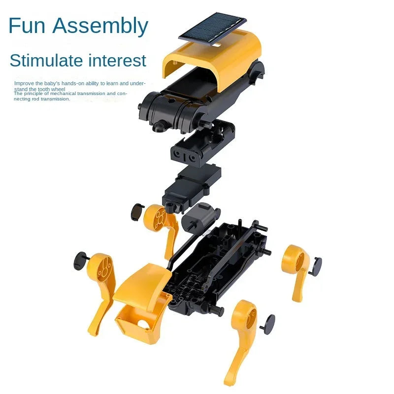 Solar-Powered Mechanical Pet DIY Kit (Dog & Cat Head Included)