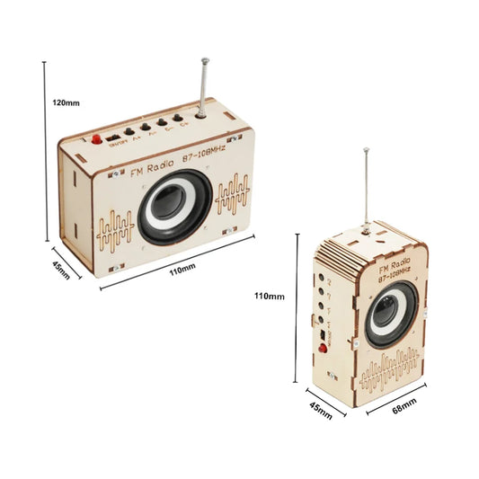 DIY FM Radio Kit – Build-Your-Own Wooden STEM Science Toy