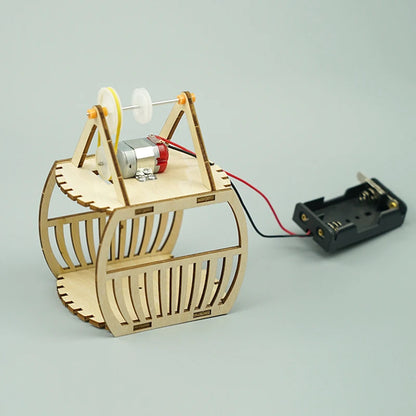 Wooden Electric Cable Car Model – STEM Physics Kit for Kids