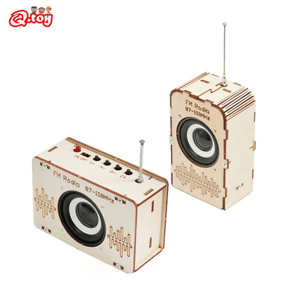 DIY FM Radio Kit – Build-Your-Own Wooden STEM Science Toy