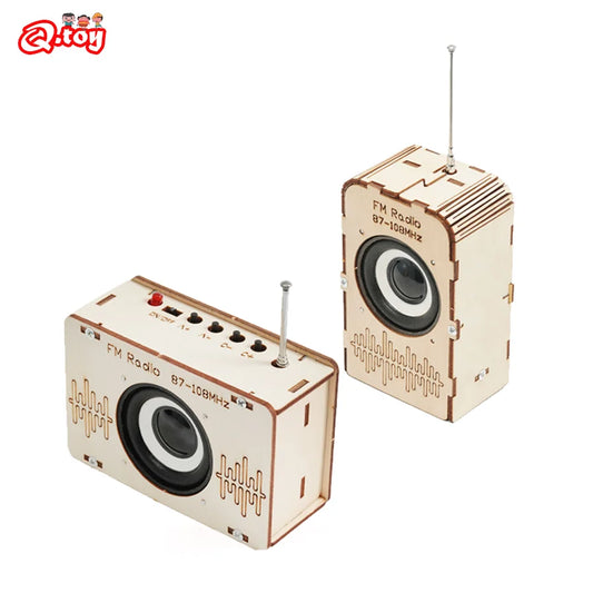 DIY FM Radio Kit – Build-Your-Own Wooden STEM Science Toy