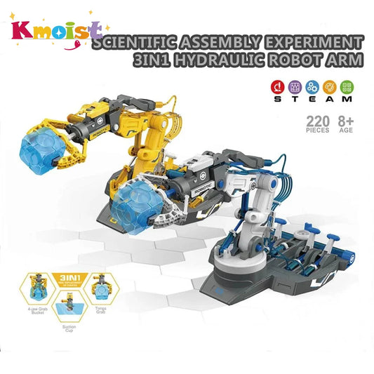 DIY Hydraulic Robot Arm Kit – 3-in-1 STEM Educational Toy