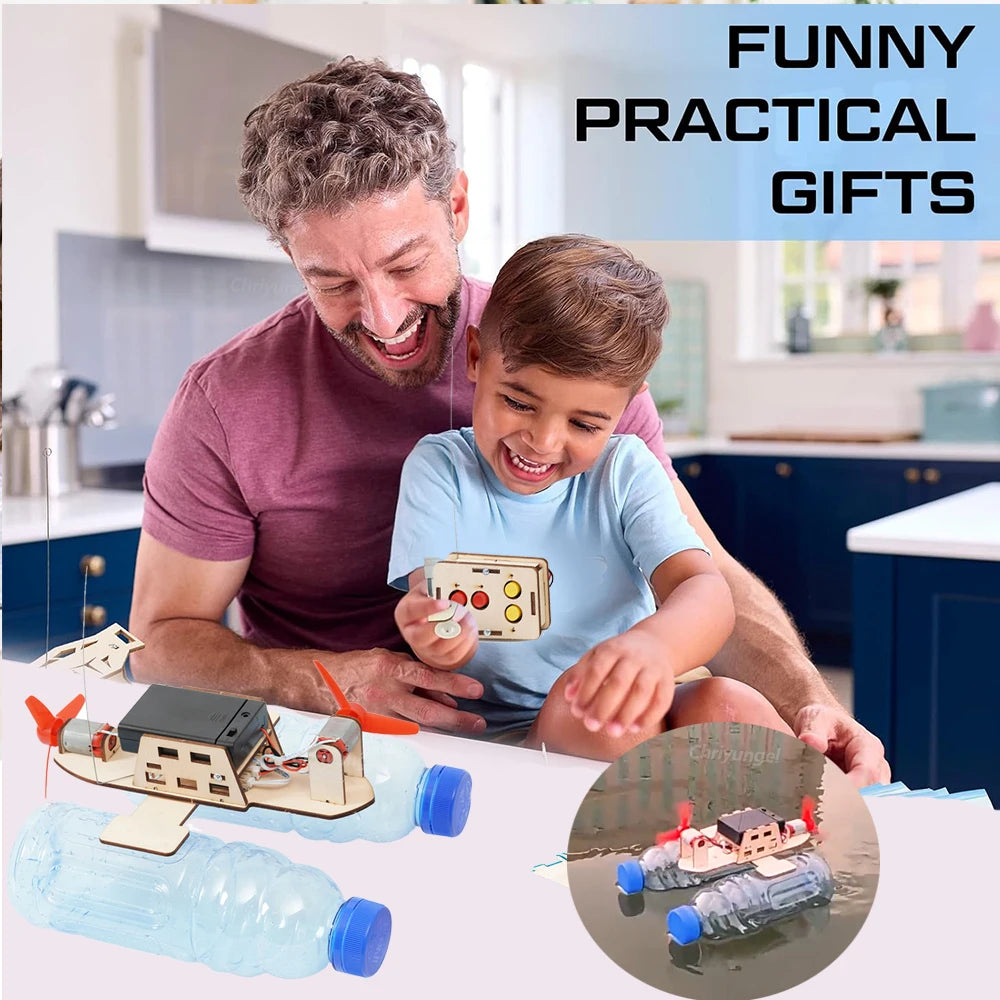 Wireless Remote Control Wind Boat DIY STEM Kit – Educational Toy for Kids