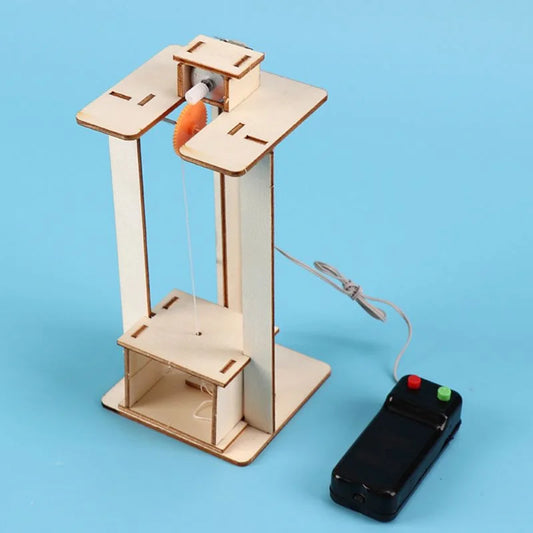 DIY Electric Elevator Lift Kit – Hands-On STEM Puzzle for Kids