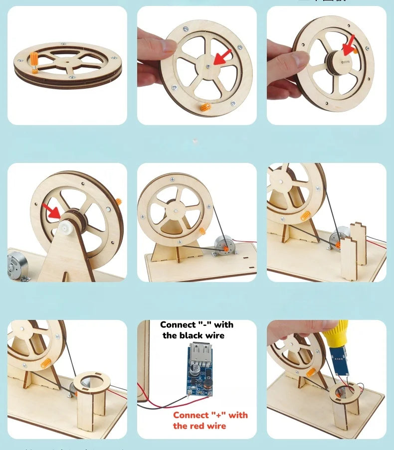 DIY Hand Crank Generator STEM Kit – Build Your Own Power Source!