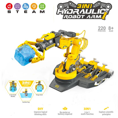 DIY Hydraulic Robot Arm Kit – 3-in-1 STEM Educational Toy