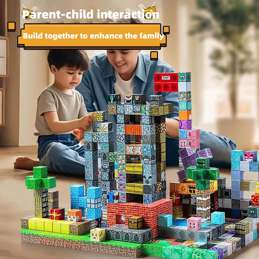 Craft, Stack & Play – Minecraft-Themed Magnetic Blocks for Builders-in-Training