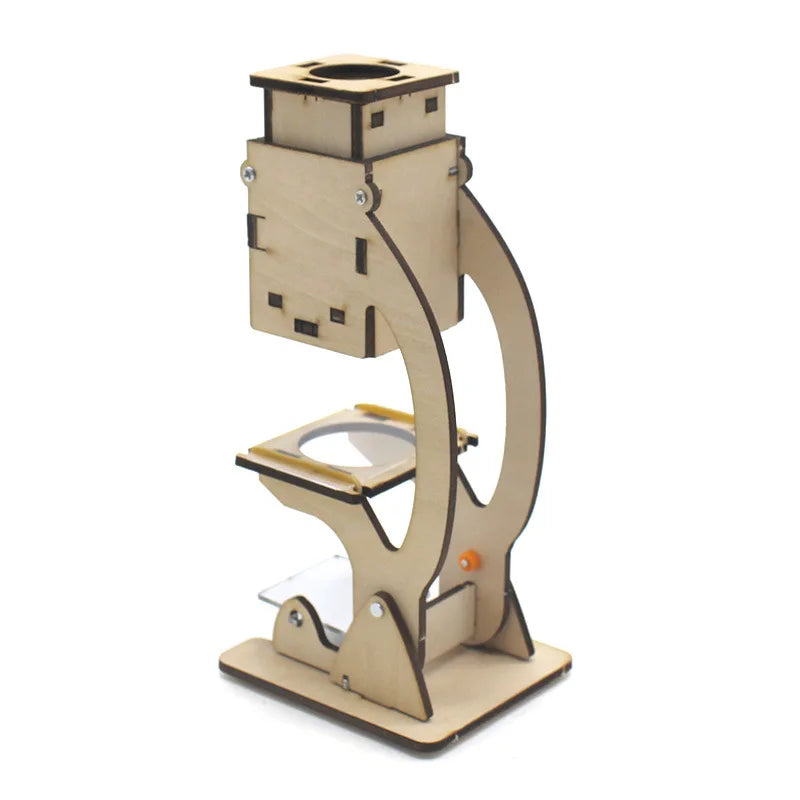 DIY Wooden Microscope Kit – STEM Science Experiment Toy for Kids