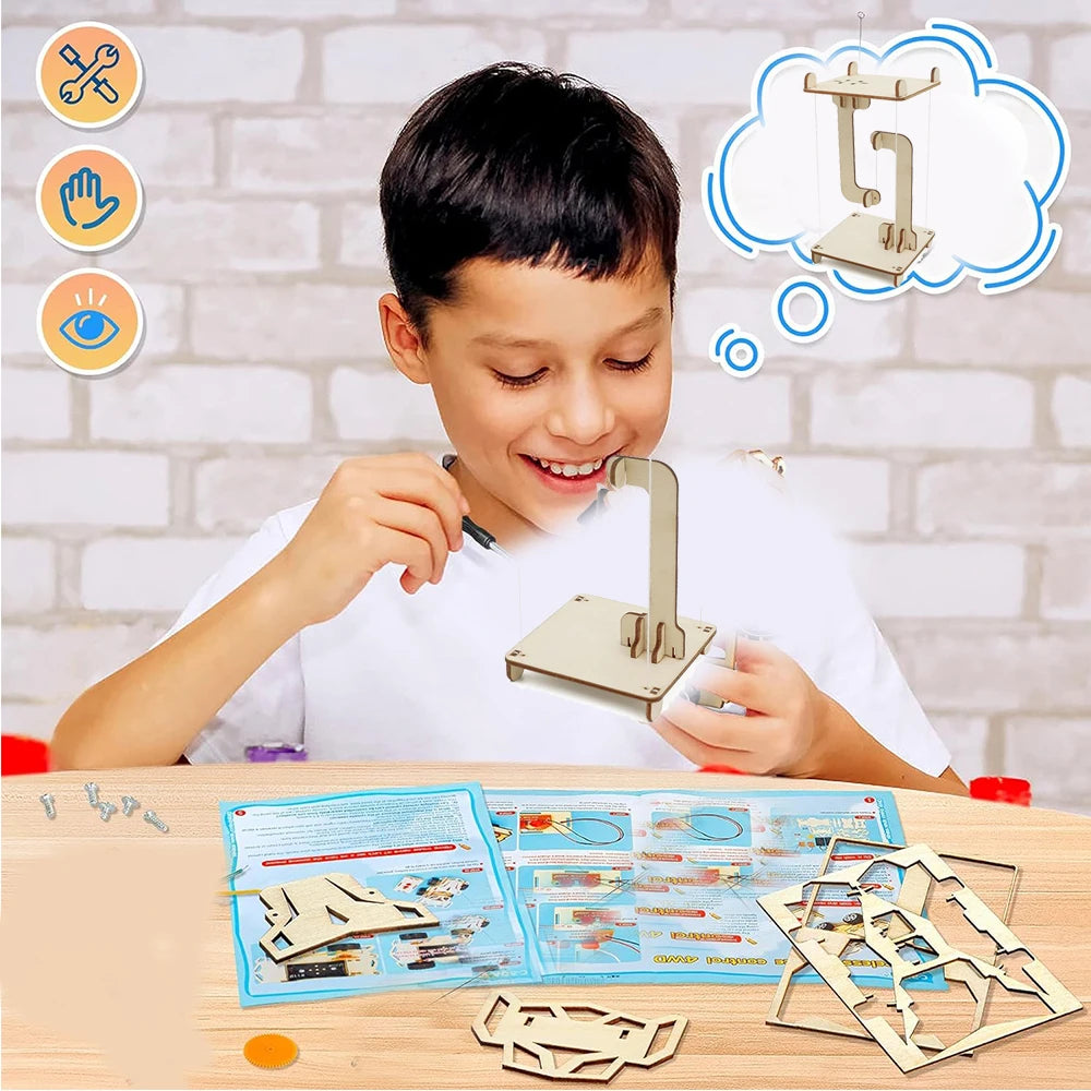 DIY Anti-Gravity Wooden Toy Kit – Educational Hands-On STEM Activity for Kids