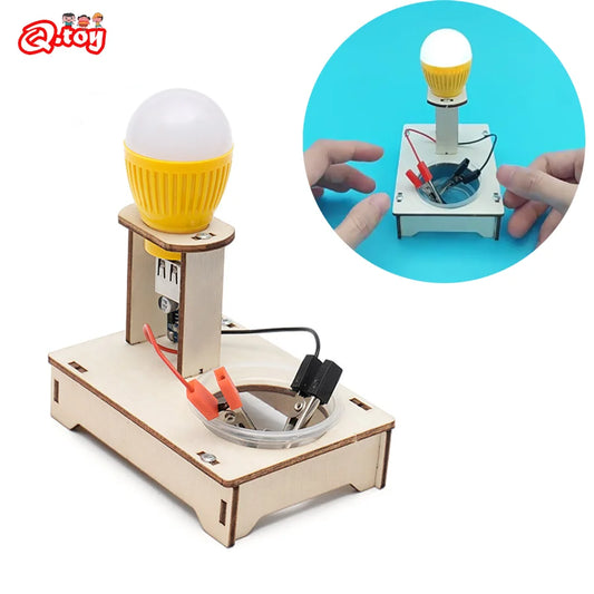 DIY Salt Water Powered Generator – Wooden STEM Science Kit for Kids