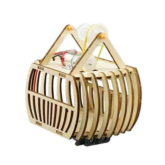 Wooden Electric Cable Car Model – STEM Physics Kit for Kids