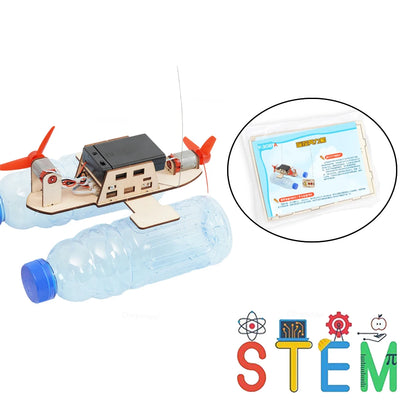 Wireless Remote Control Wind Boat DIY STEM Kit – Educational Toy for Kids