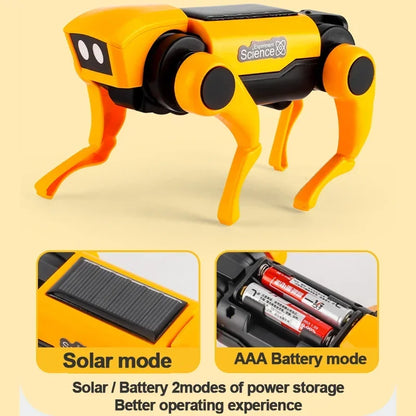 Solar-Powered Mechanical Pet DIY Kit (Dog & Cat Head Included)