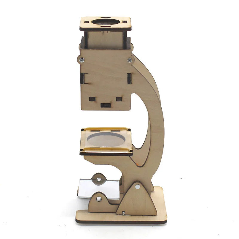 DIY Wooden Microscope Kit – STEM Science Experiment Toy for Kids