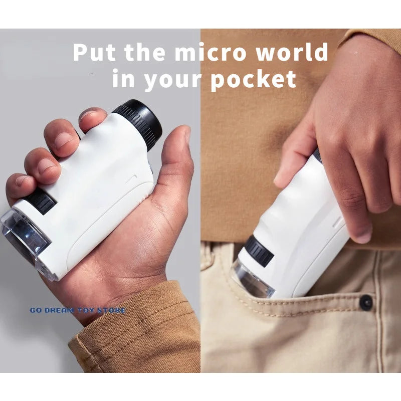 Pocket-Sized LED Microscope – 60X to 120X Magnification