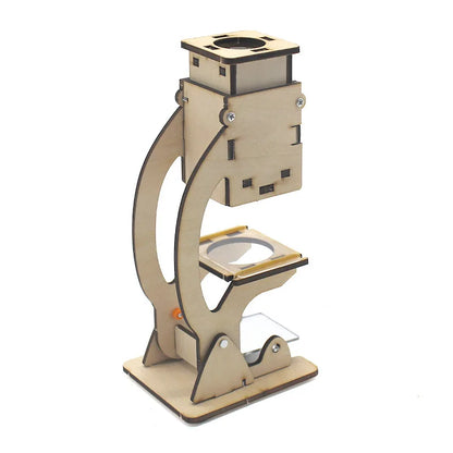 DIY Wooden Microscope Kit – STEM Science Experiment Toy for Kids