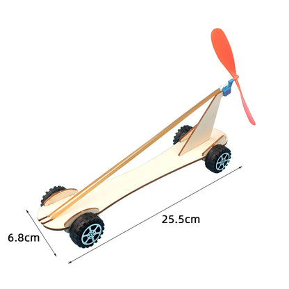 DIY Rubber Band Powered Car – STEM Educational Kit for Kids