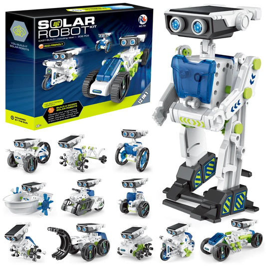 12-in-1 Solar Space Robot Kit – STEM Educational Toy for Kids