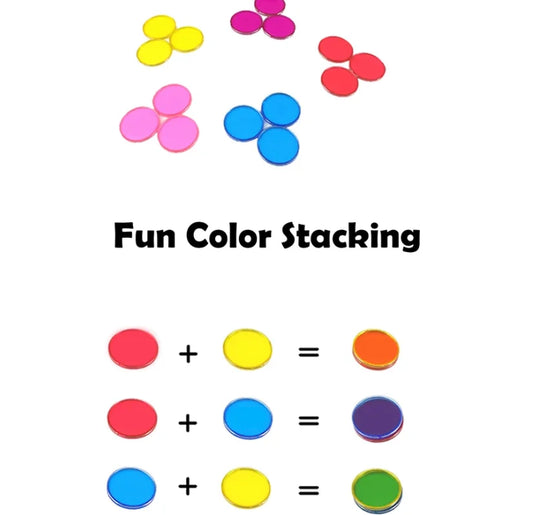 Magnetic Wand & Color Chips Set – STEM Bingo, Sorting & Sensory Toy for Kids