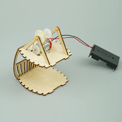 Wooden Electric Cable Car Model – STEM Physics Kit for Kids
