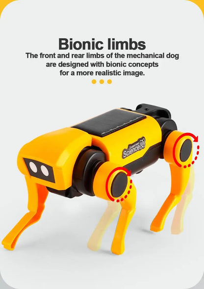 Solar-Powered Mechanical Pet DIY Kit (Dog & Cat Head Included)